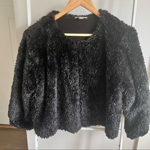 Calvin Klein: Faux Fur Shrug Jacket - XL